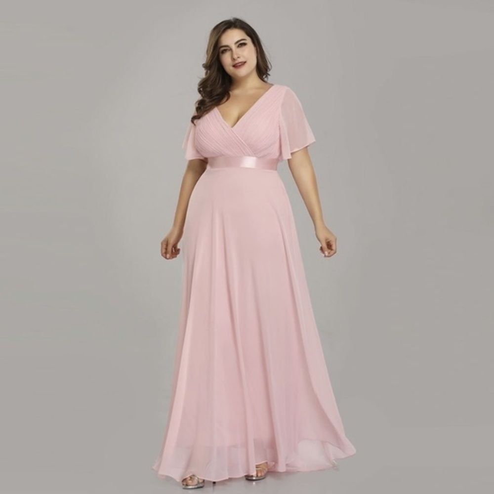 Gorgeous pink evening gown maxi dress size 20